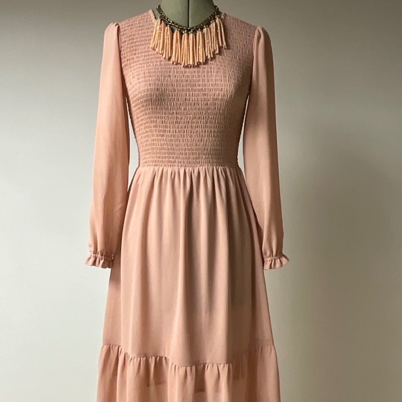 Mad About Style chiffon dress with sleeves size SX - Picture 4 of 7